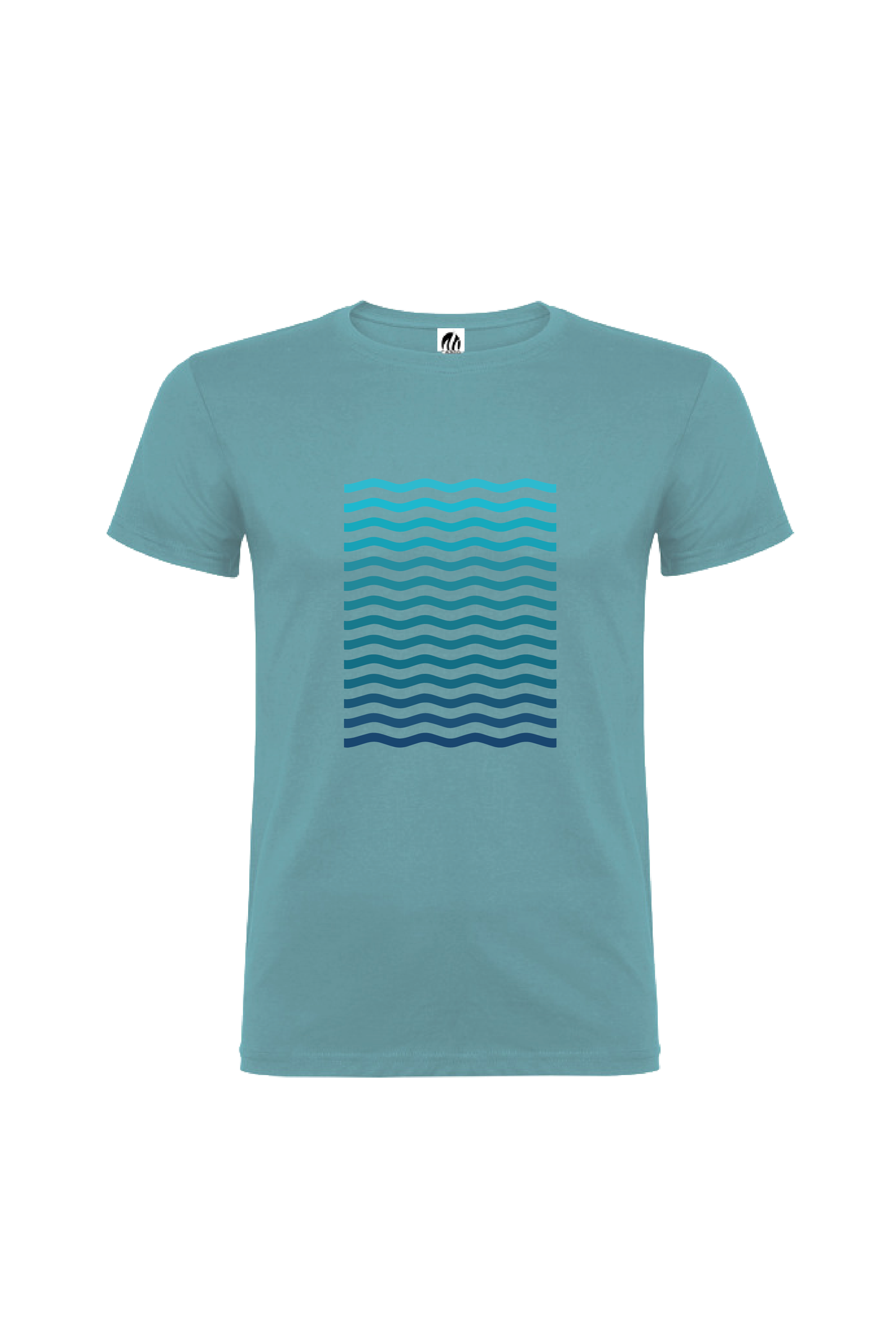 Camiseta Manga Corta Hombre Personalizada "Blue waves"