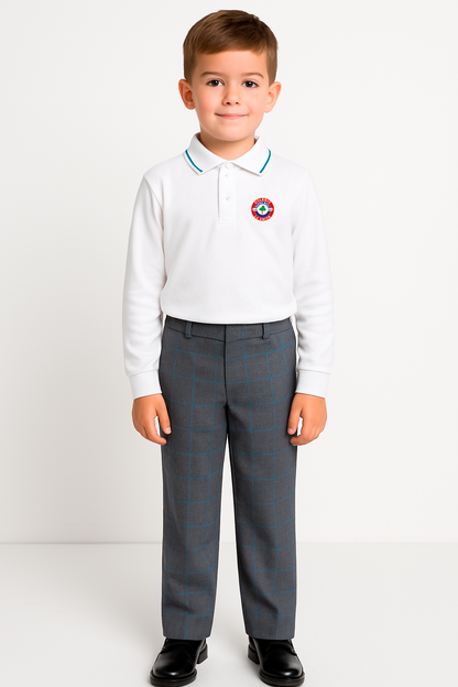 Polo blanco manga larga