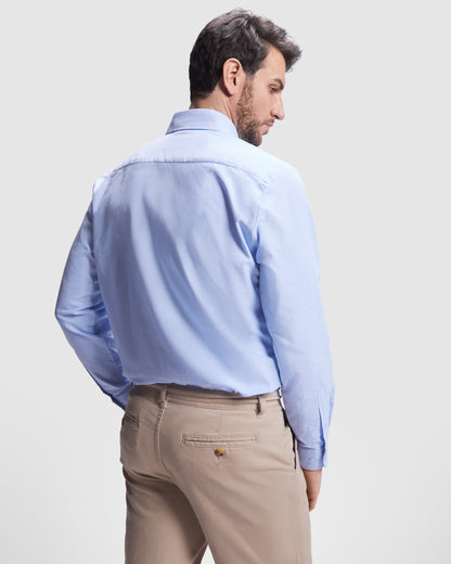 Camisa Laboral Roly Oxford 5507 Hombre Manga Larga