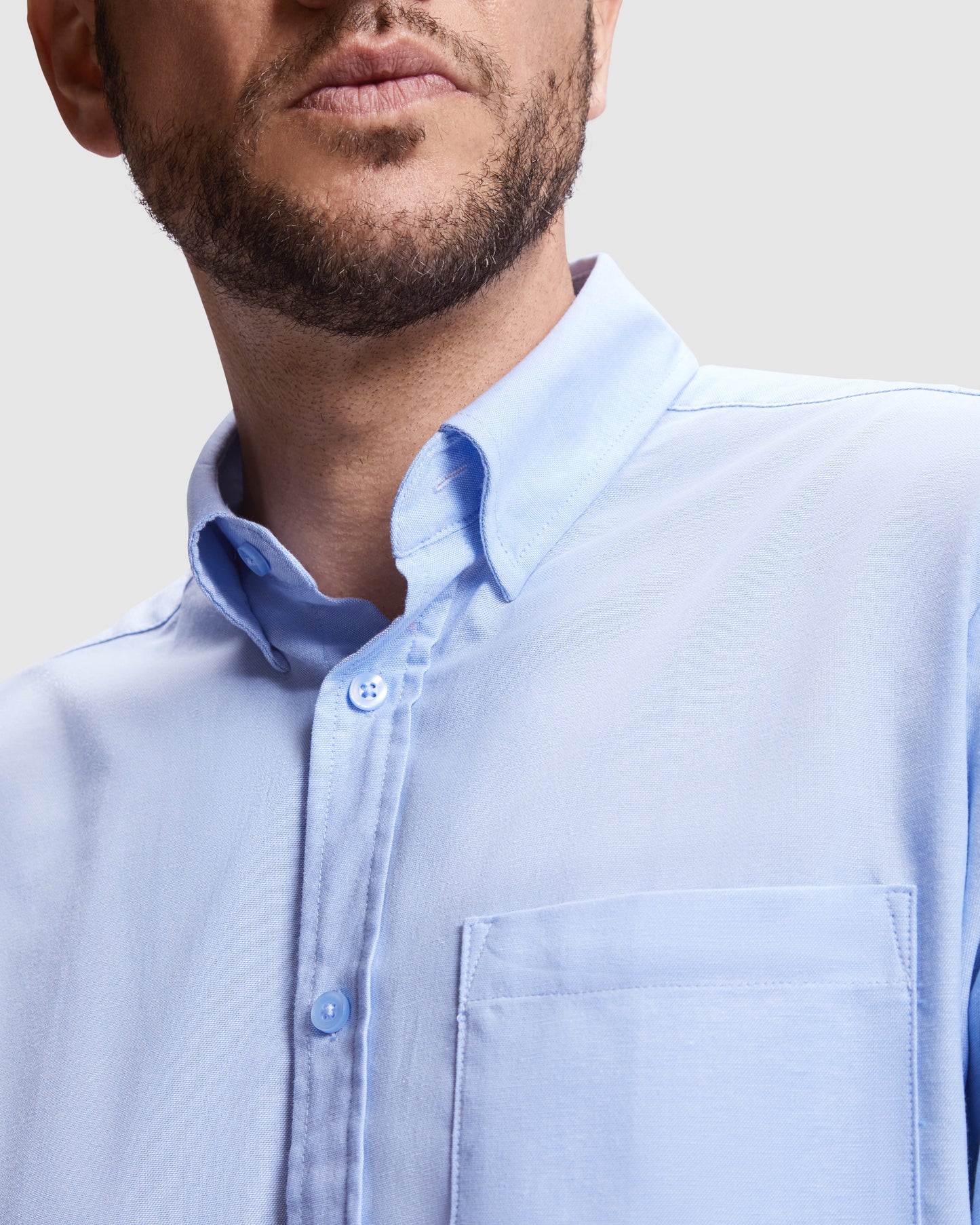 Camisa Laboral Roly Oxford 5507 Hombre Manga Larga