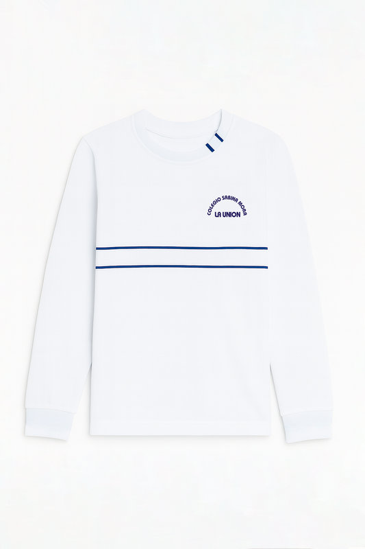 Camiseta unisex blanca manga larga