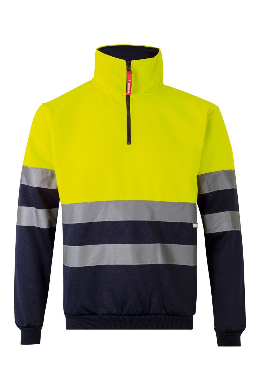 Sudadera bicolor con media cremallera 305701