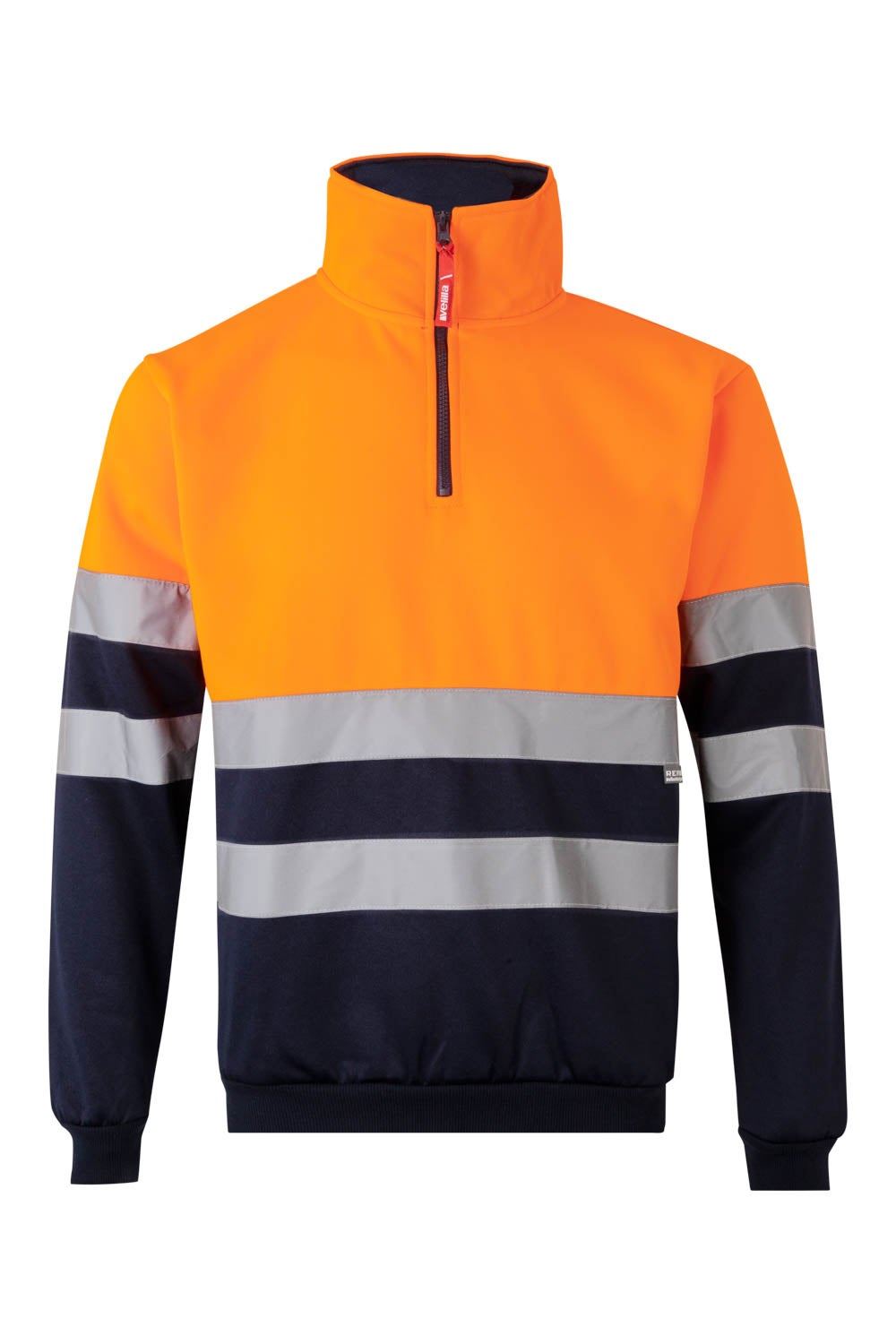 Sudadera bicolor con media cremallera 305701