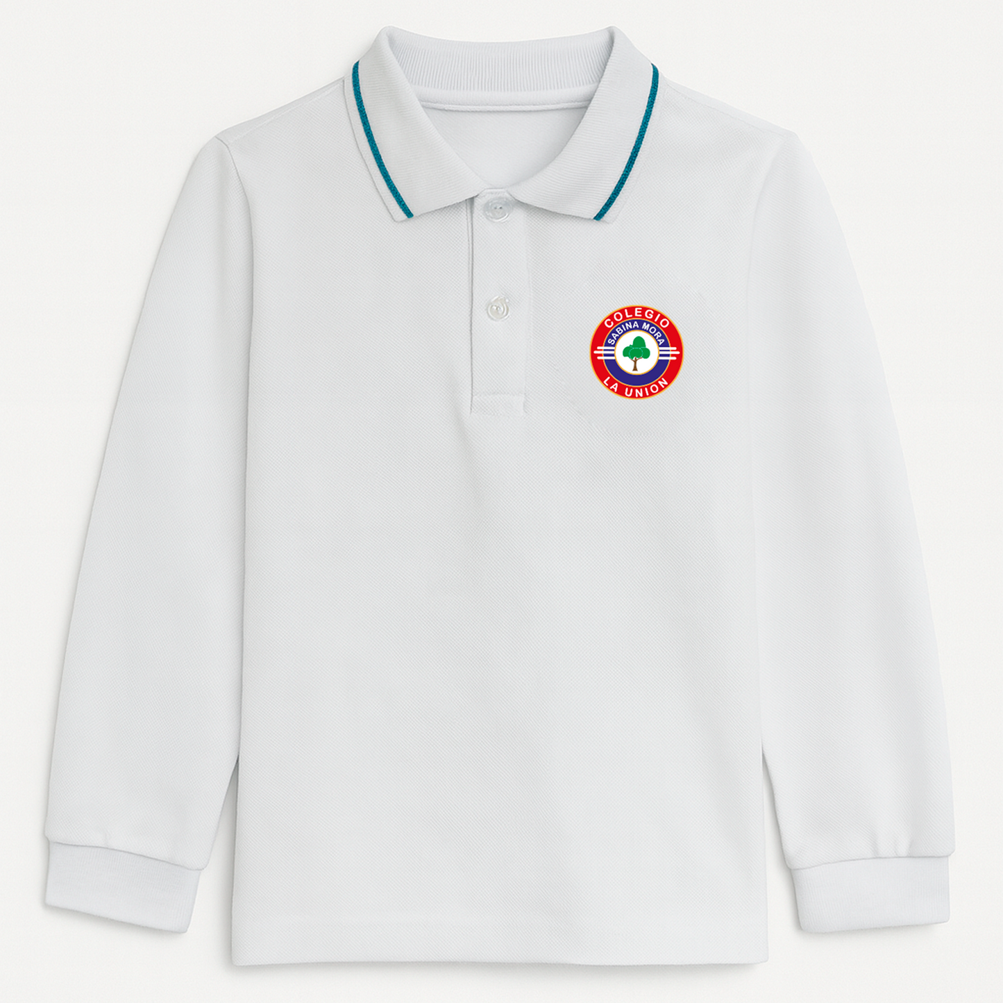 Polo blanco manga larga