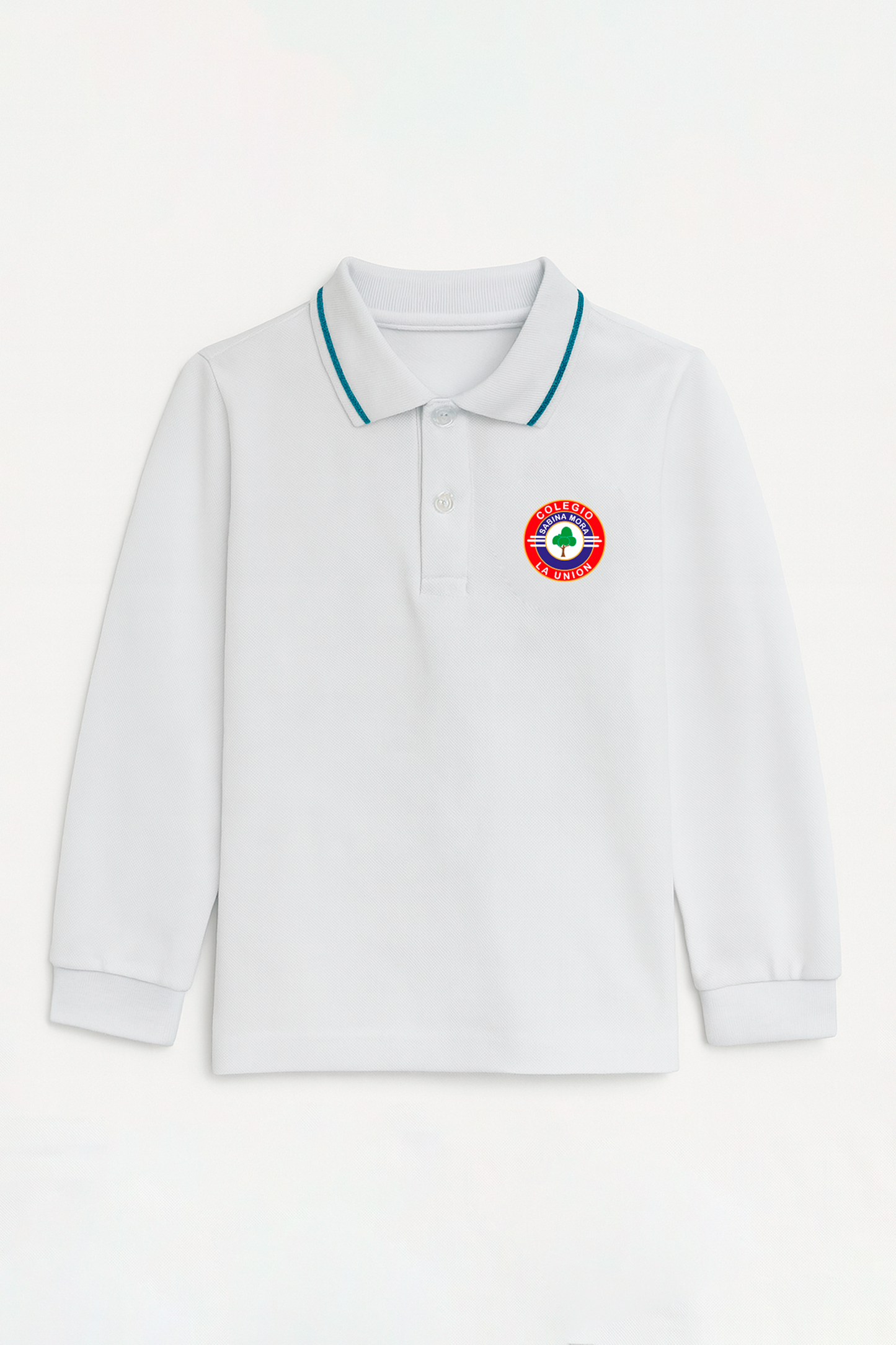 Polo blanco manga larga