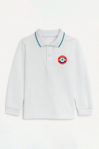 Polo blanco manga larga