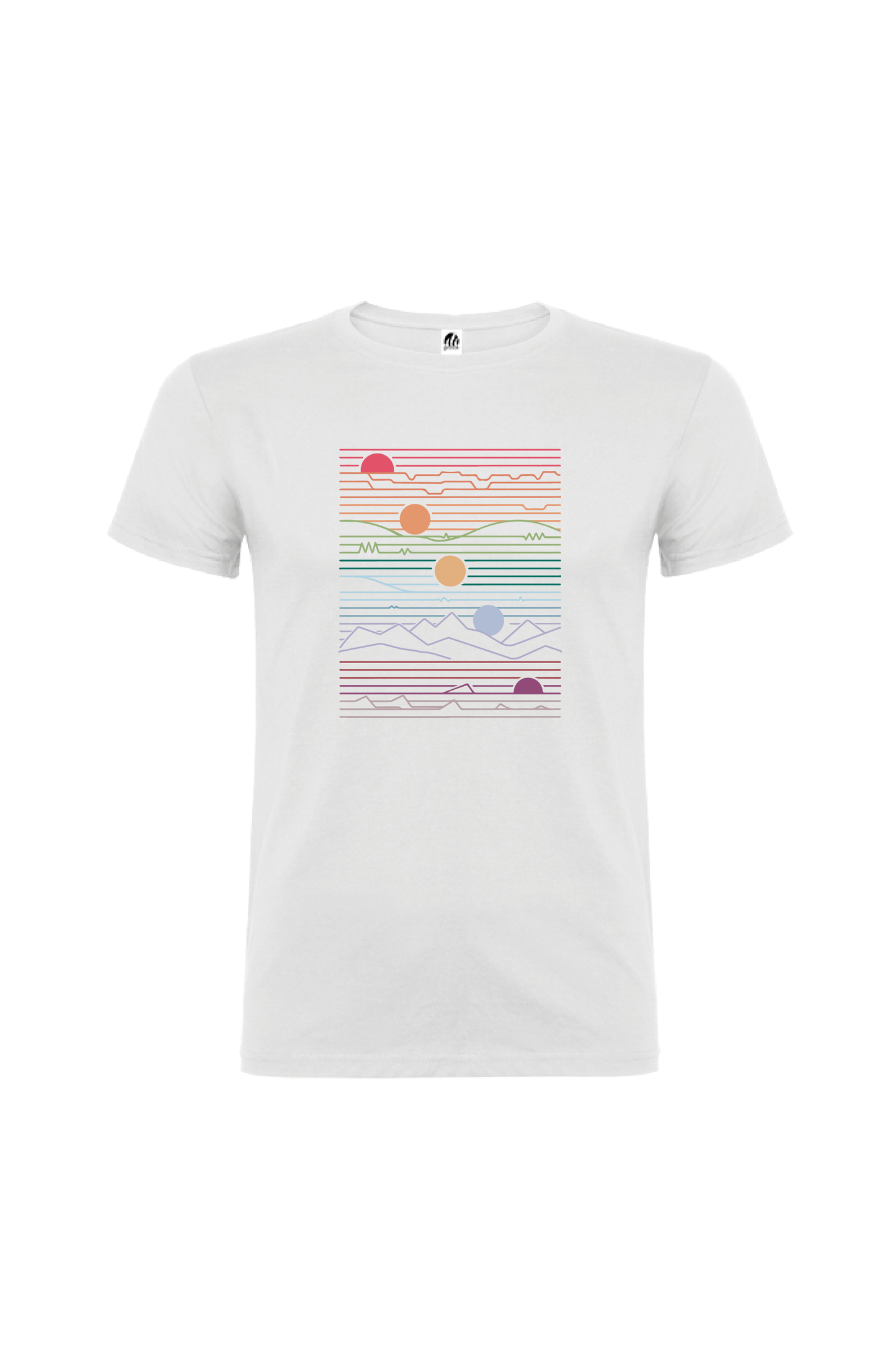 Camiseta Manga Corta Hombre Personalizada "Lunas"