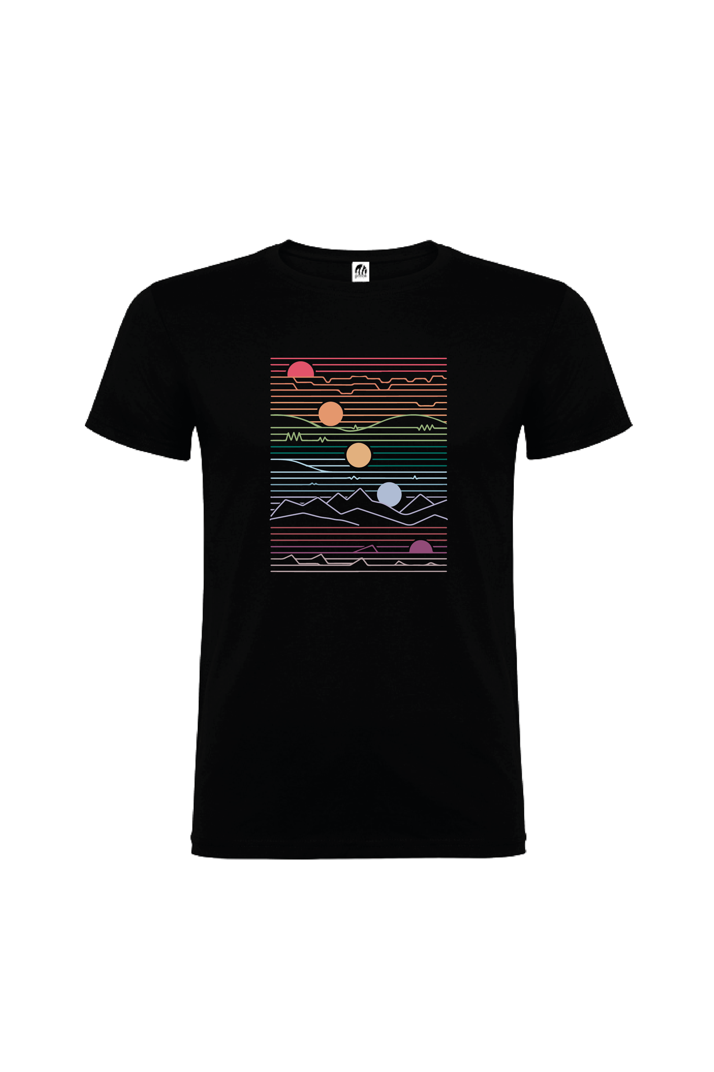 Camiseta Manga Corta Hombre Personalizada "Lunas"