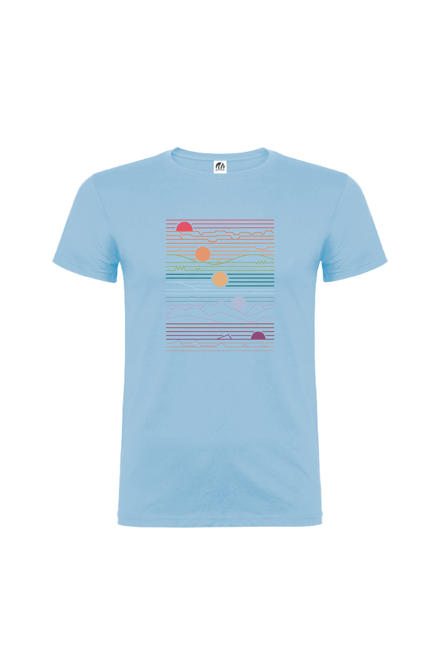 Camiseta Manga Corta Hombre Personalizada "Lunas"