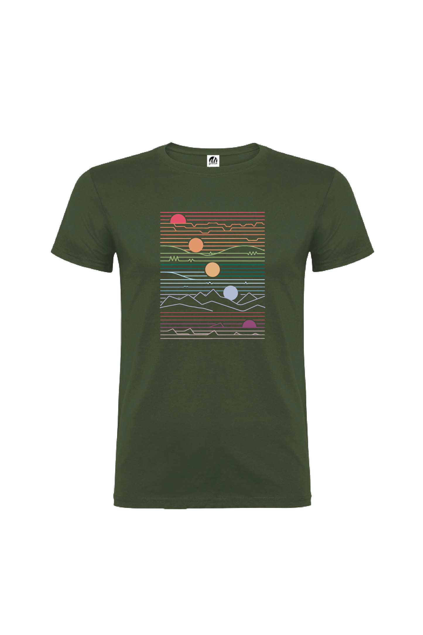 Camiseta Manga Corta Hombre Personalizada "Lunas"