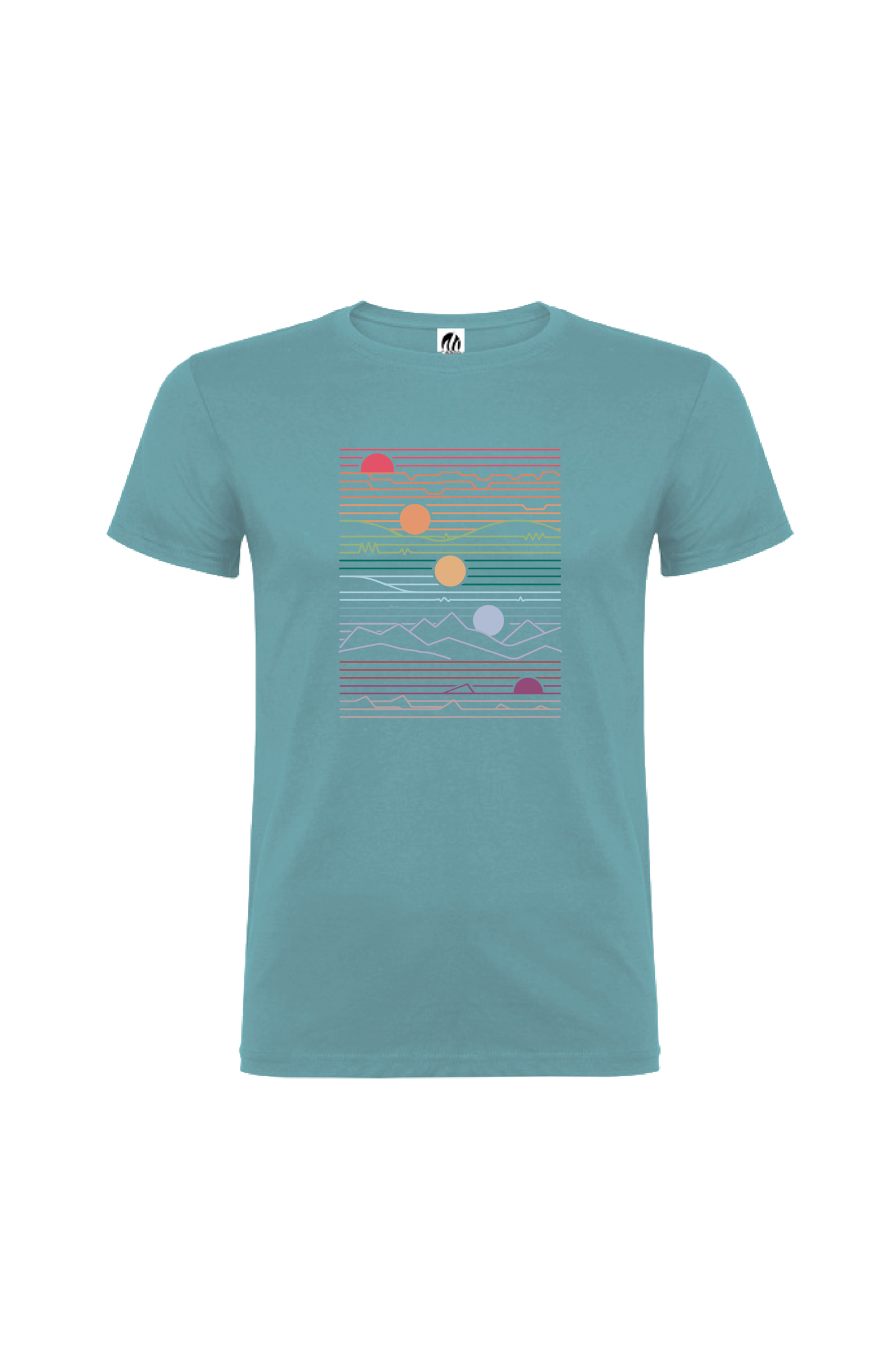 Camiseta Manga Corta Hombre Personalizada "Lunas"