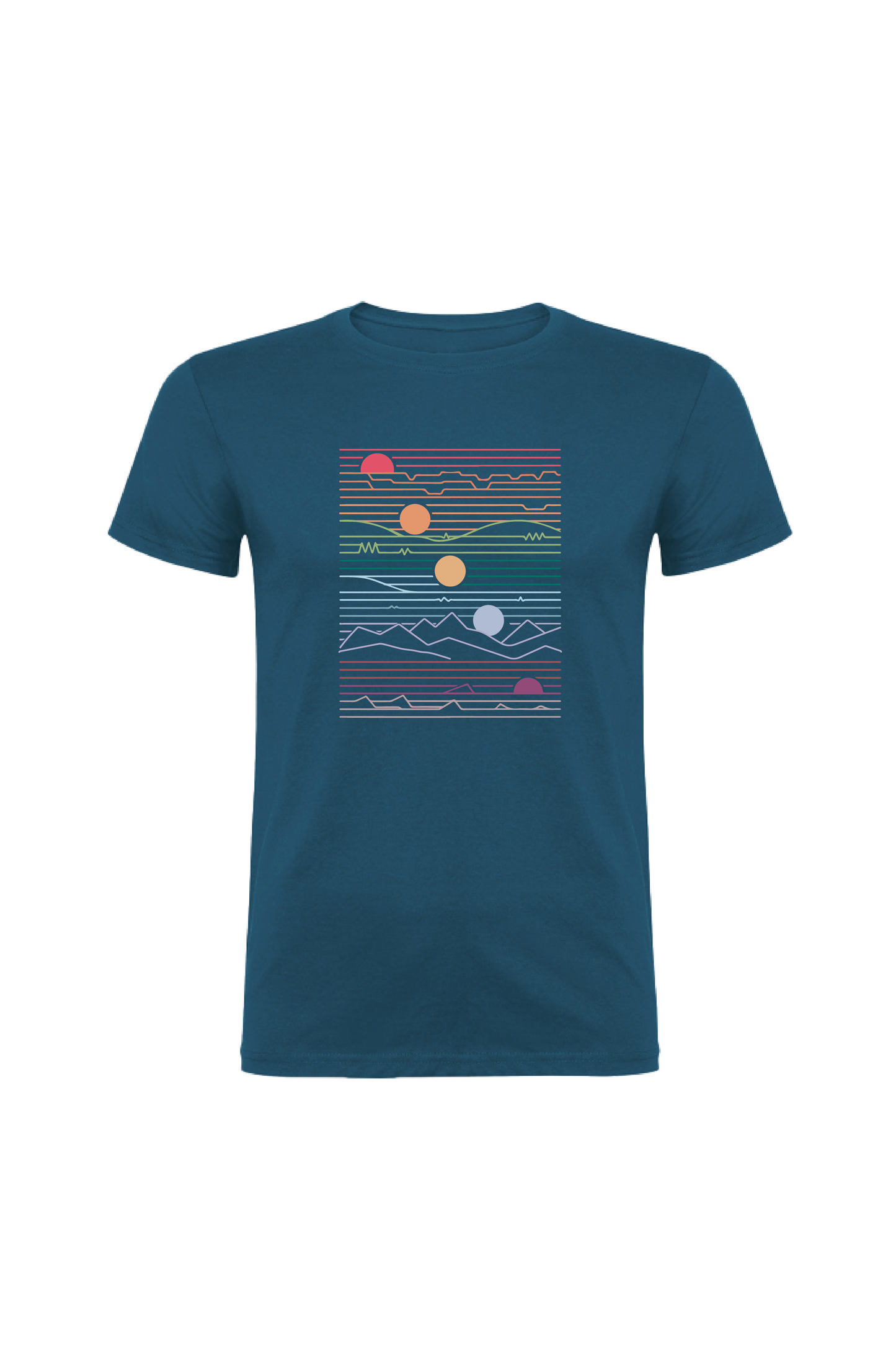 Camiseta Manga Corta Hombre Personalizada "Lunas"
