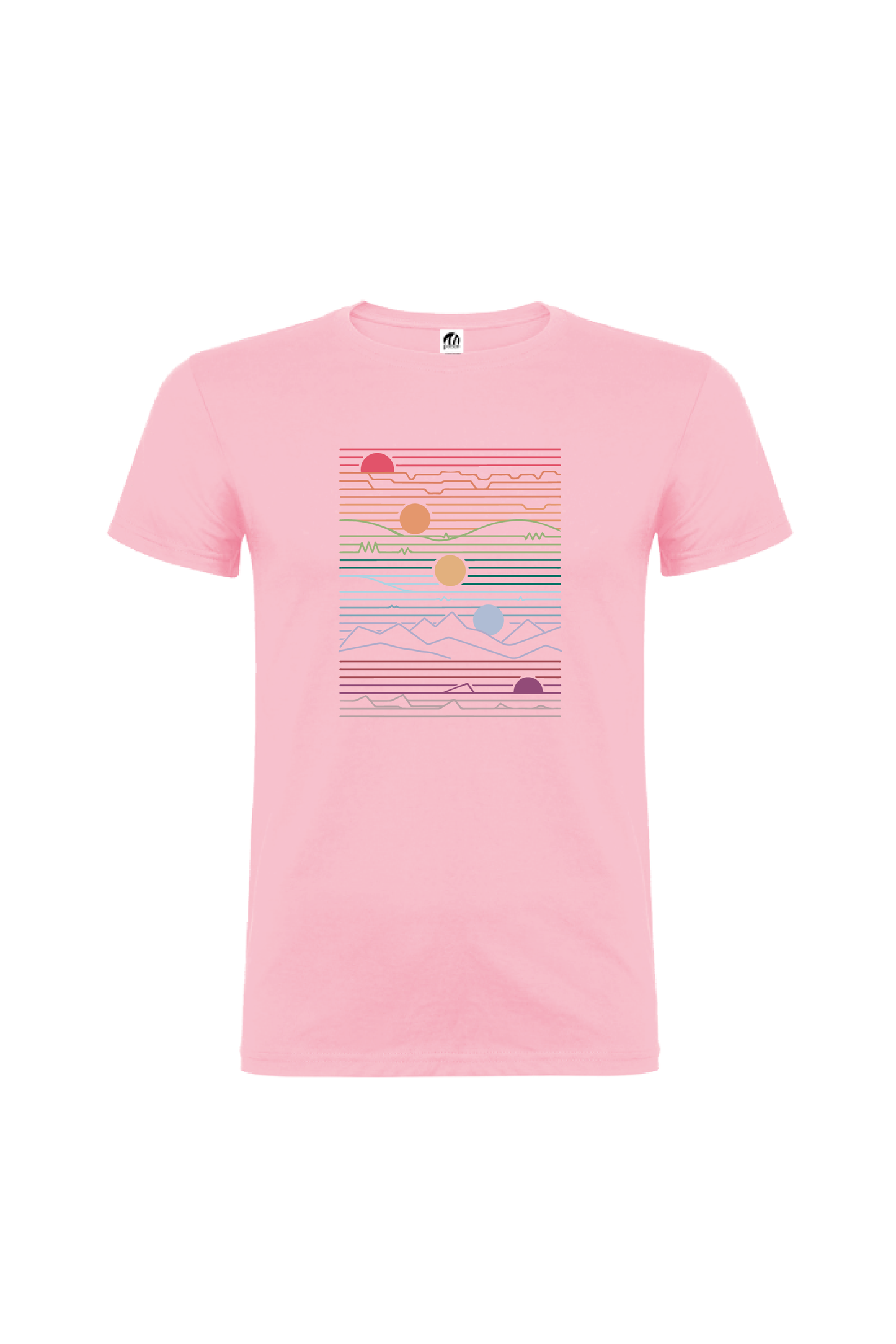 Camiseta Manga Corta Hombre Personalizada "Lunas"
