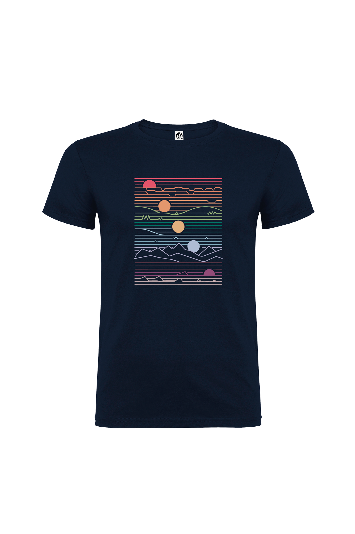 Camiseta Manga Corta Hombre Personalizada "Lunas"