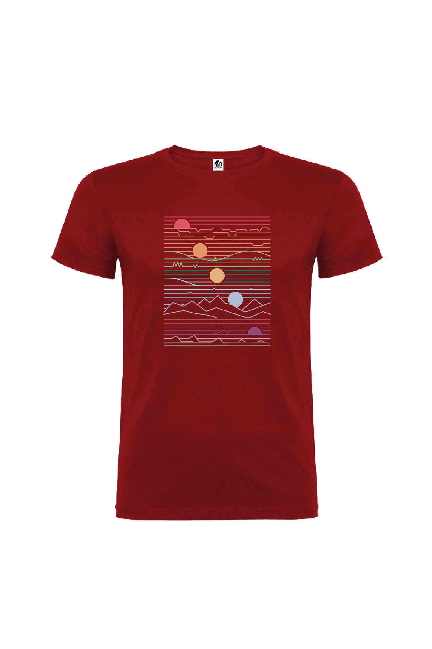 Camiseta Manga Corta Hombre Personalizada "Lunas"