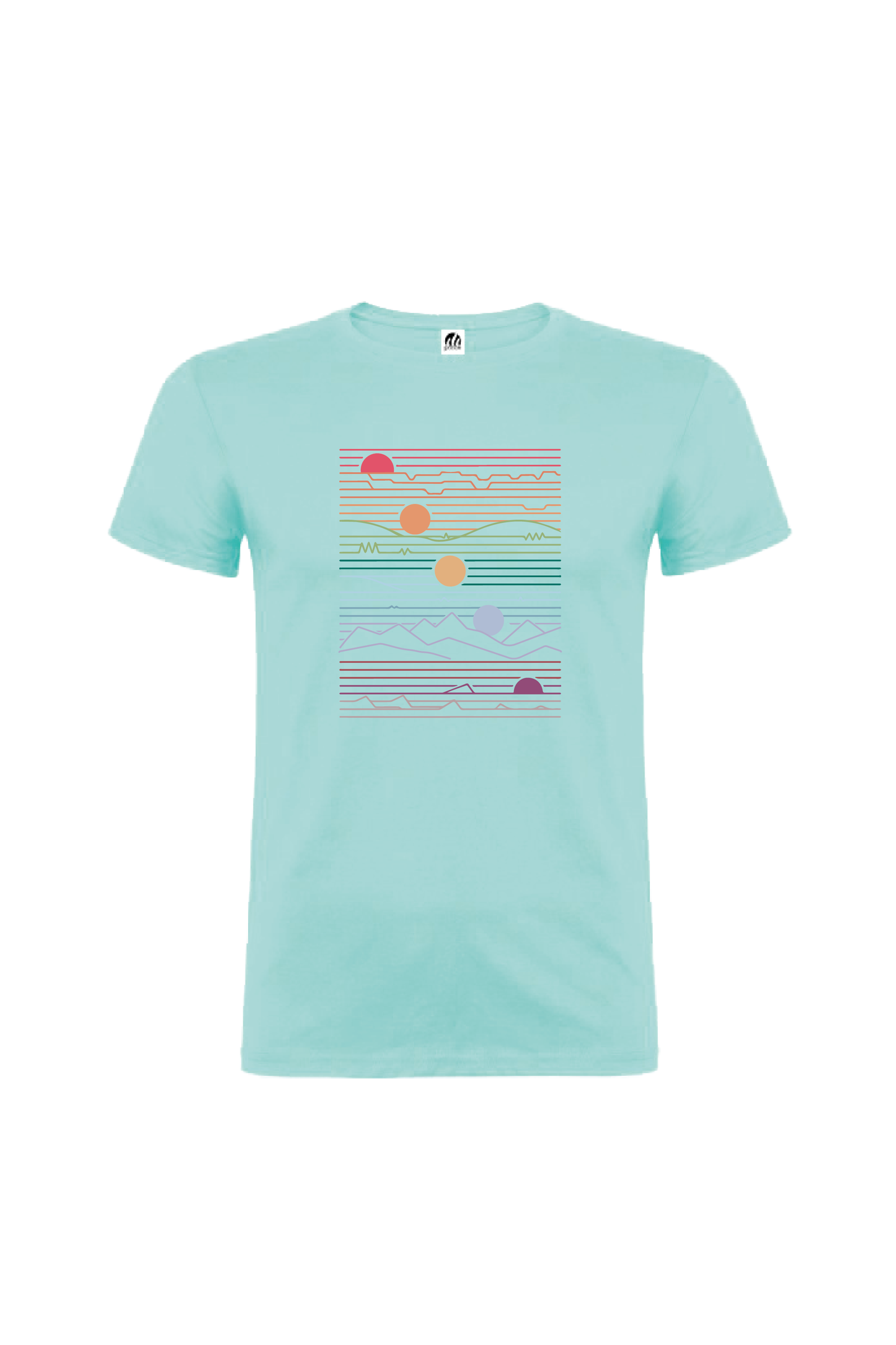 Camiseta Manga Corta Hombre Personalizada "Lunas"