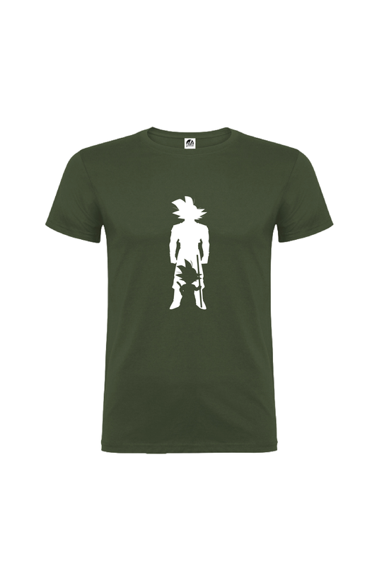 Camiseta Manga Corta Hombre Personalizada "Silueta Goku"