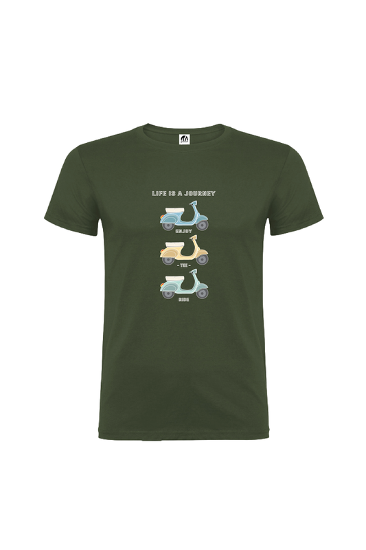 Camiseta Manga Corta Hombre Personalizada "Life is a journey"