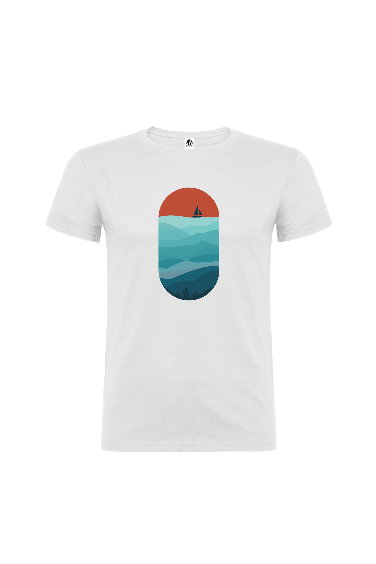Camiseta Manga Corta Hombre Personalizada "Océano"