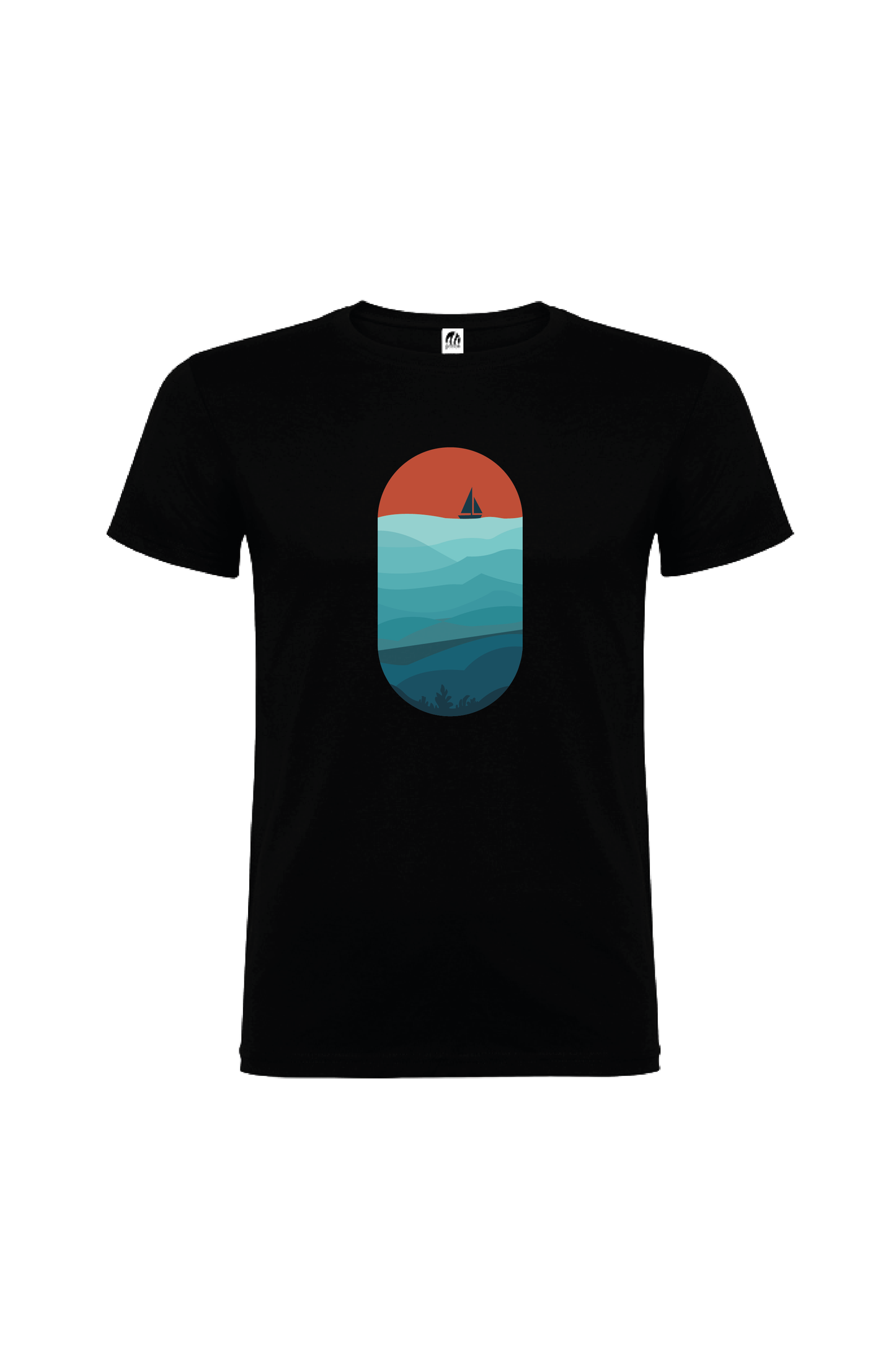 Camiseta Manga Corta Hombre Personalizada "Océano"
