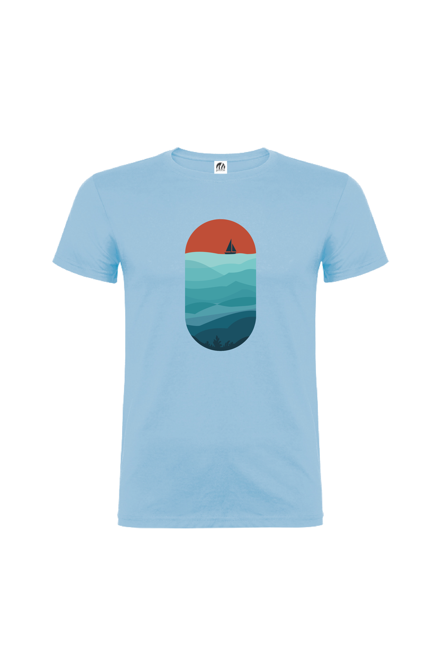 Camiseta Manga Corta Hombre Personalizada "Océano"