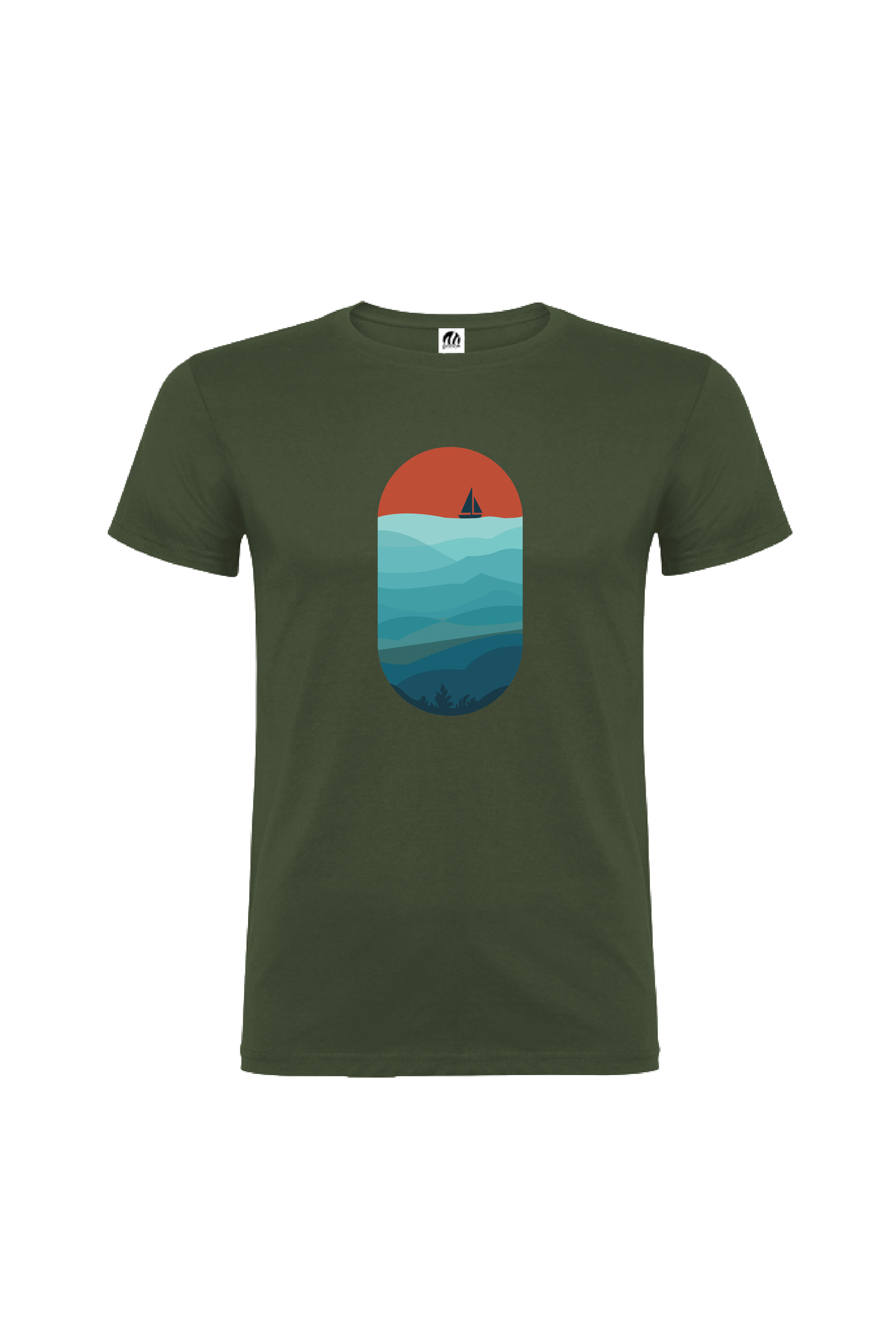 Camiseta Manga Corta Hombre Personalizada "Océano"