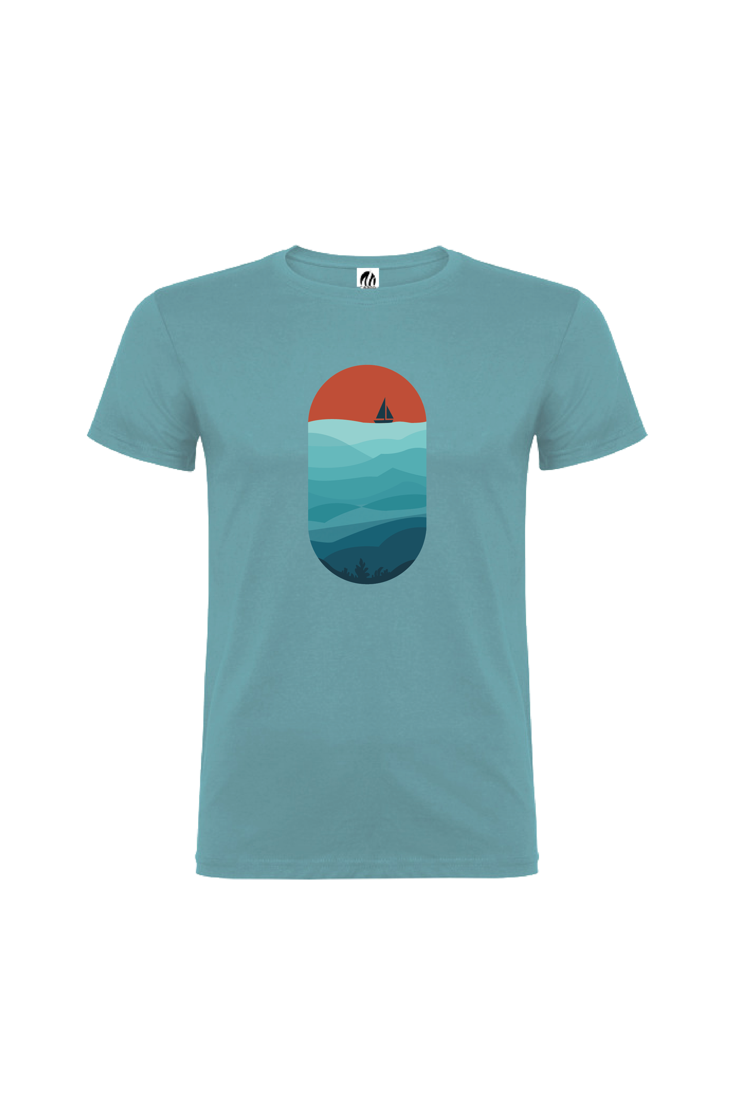 Camiseta Manga Corta Hombre Personalizada "Océano"