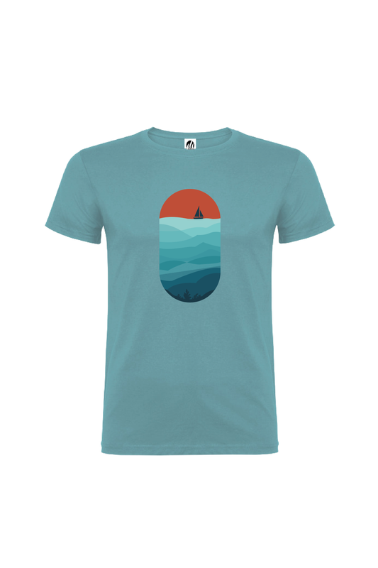 Camiseta Manga Corta Hombre Personalizada "Océano"