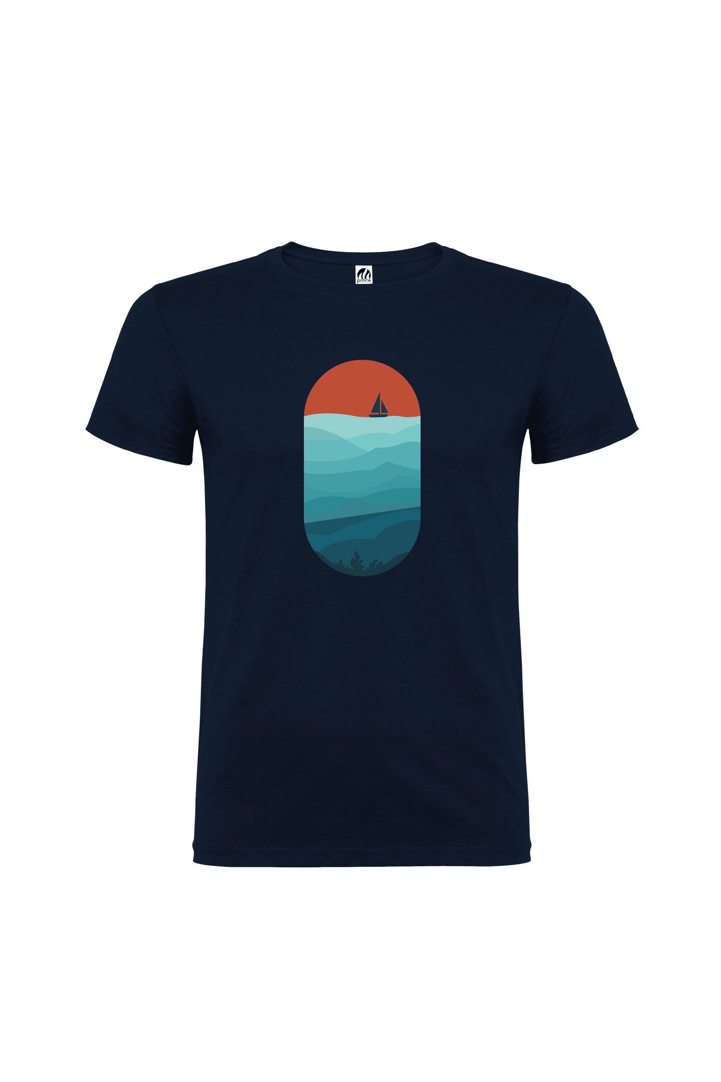 Camiseta Manga Corta Hombre Personalizada "Océano"