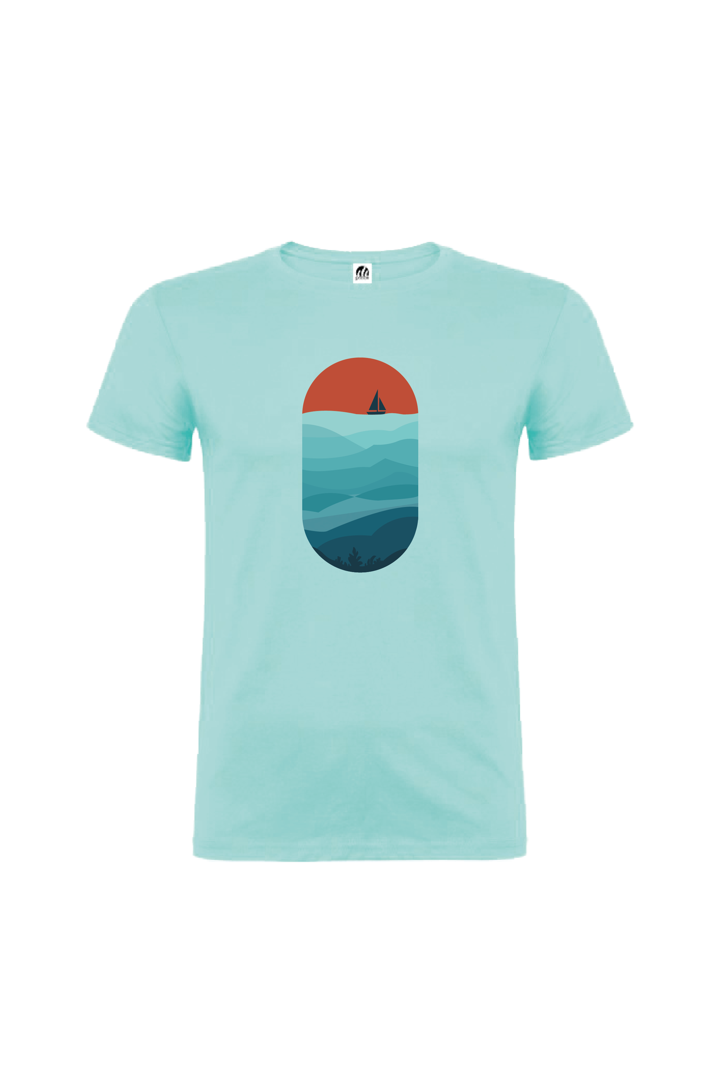 Camiseta Manga Corta Hombre Personalizada "Océano"