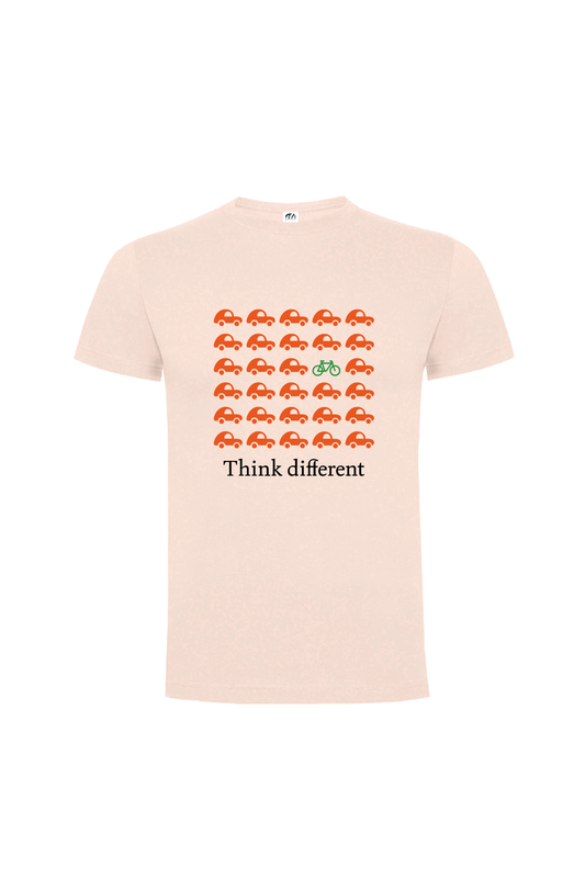 Camiseta Manga Corta Hombre Personalizada "Think different"