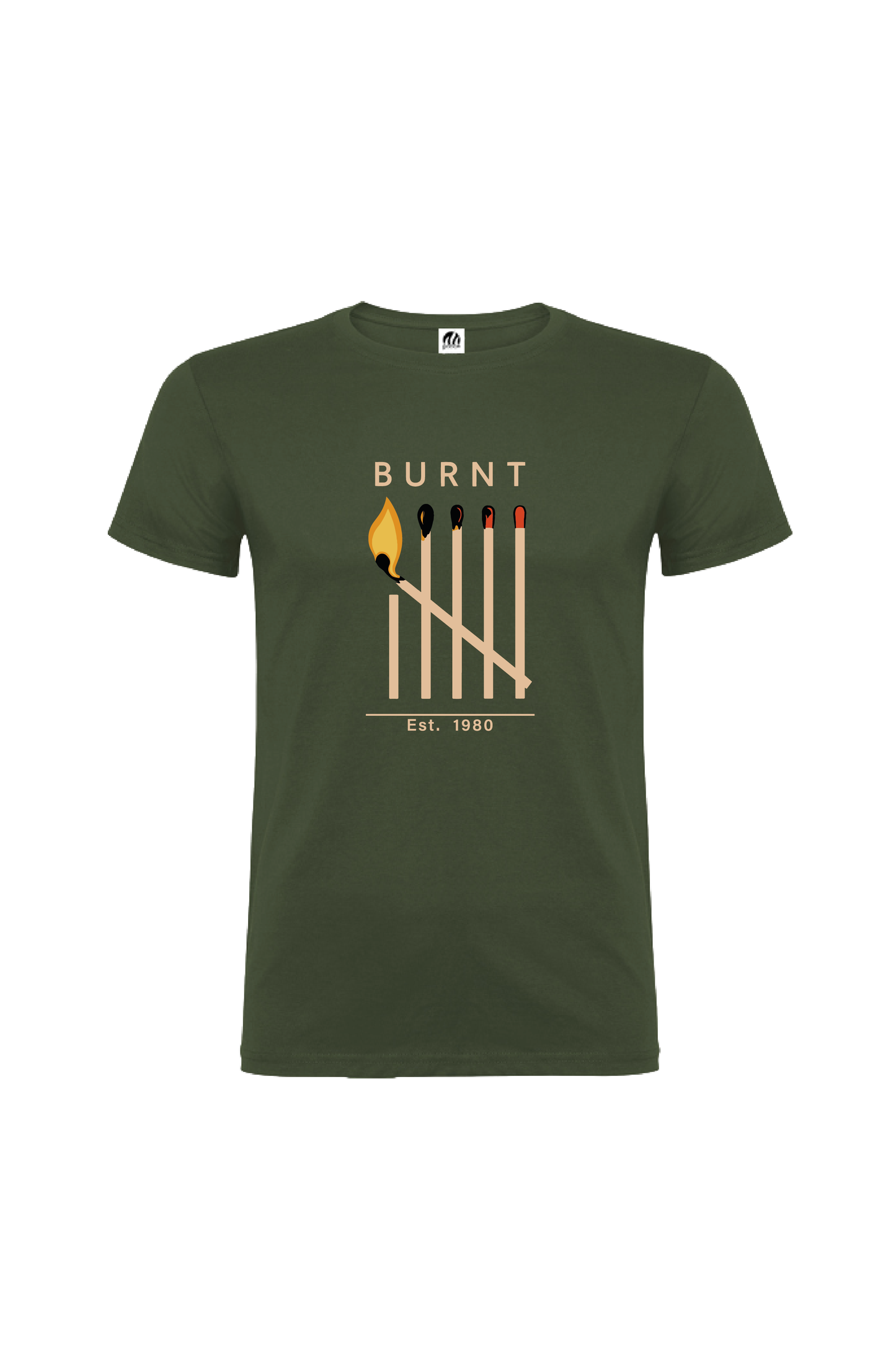 Camiseta Manga Corta Hombre Personalizada "Burnt"