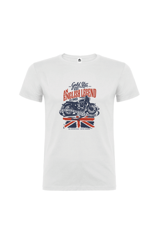 Camiseta Manga Corta Hombre Personalizada "Gold Star"