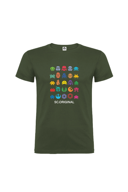 Camiseta Manga Corta Hombre Personalizada "Invasores del espacio"