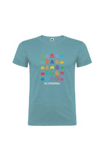Camiseta Manga Corta Hombre Personalizada "Invasores del espacio"