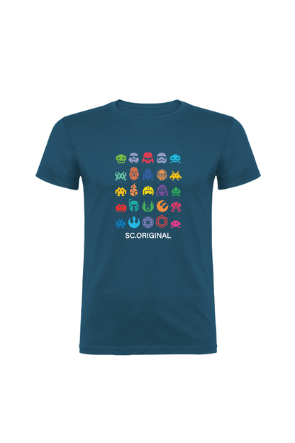 Camiseta Manga Corta Hombre Personalizada "Invasores del espacio"