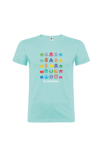 Camiseta Manga Corta Hombre Personalizada "Invasores del espacio"
