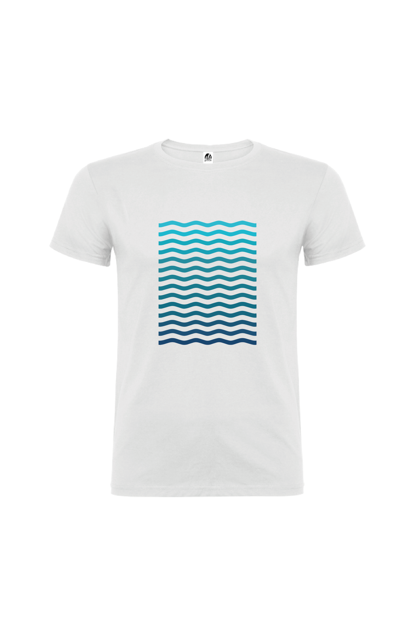 Camiseta Manga Corta Hombre Personalizada "Blue waves"