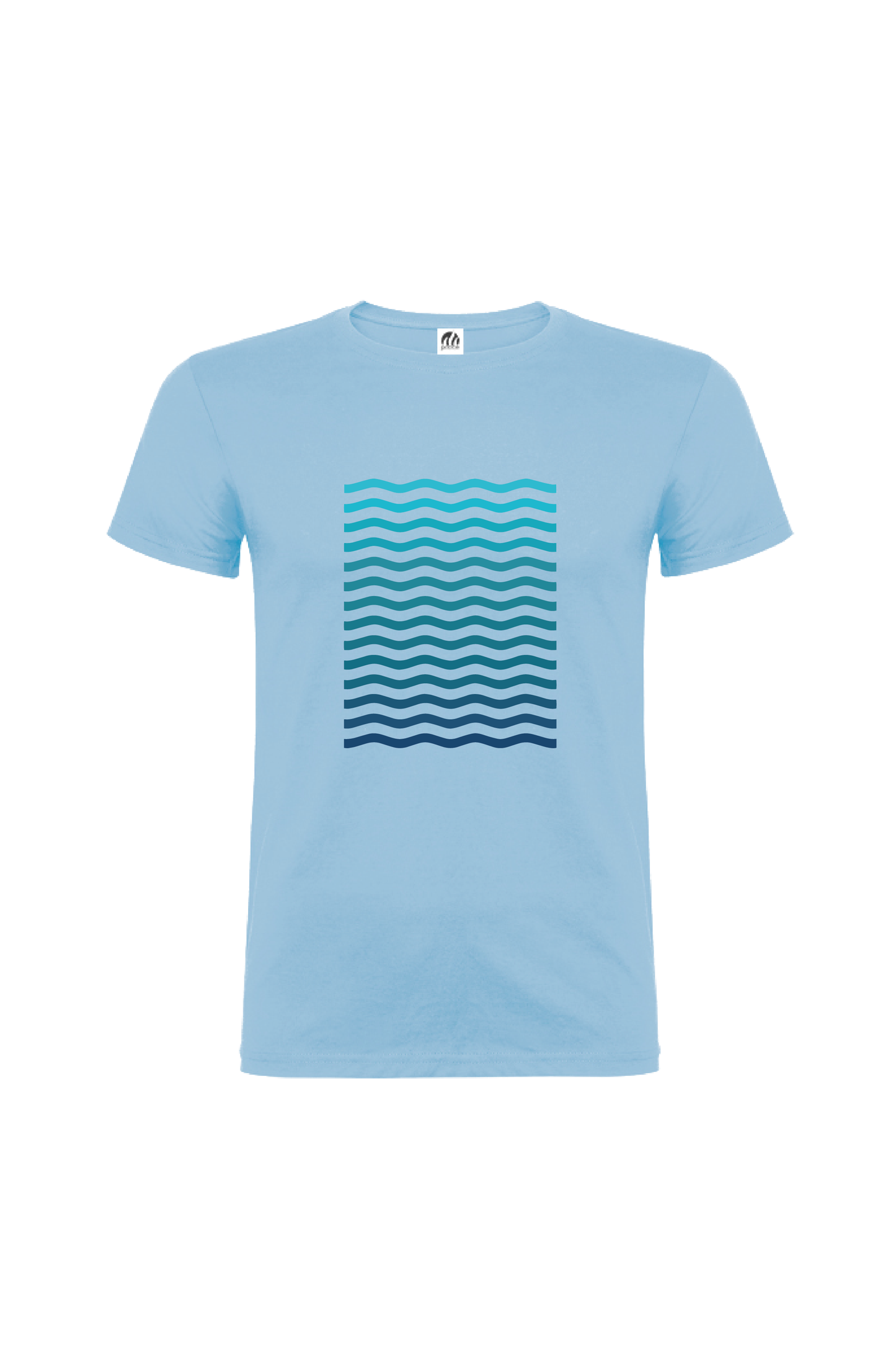 Camiseta Manga Corta Hombre Personalizada "Blue waves"