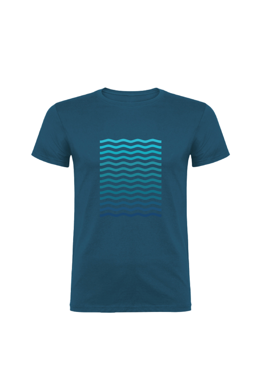 Camiseta Manga Corta Hombre Personalizada "Blue waves"