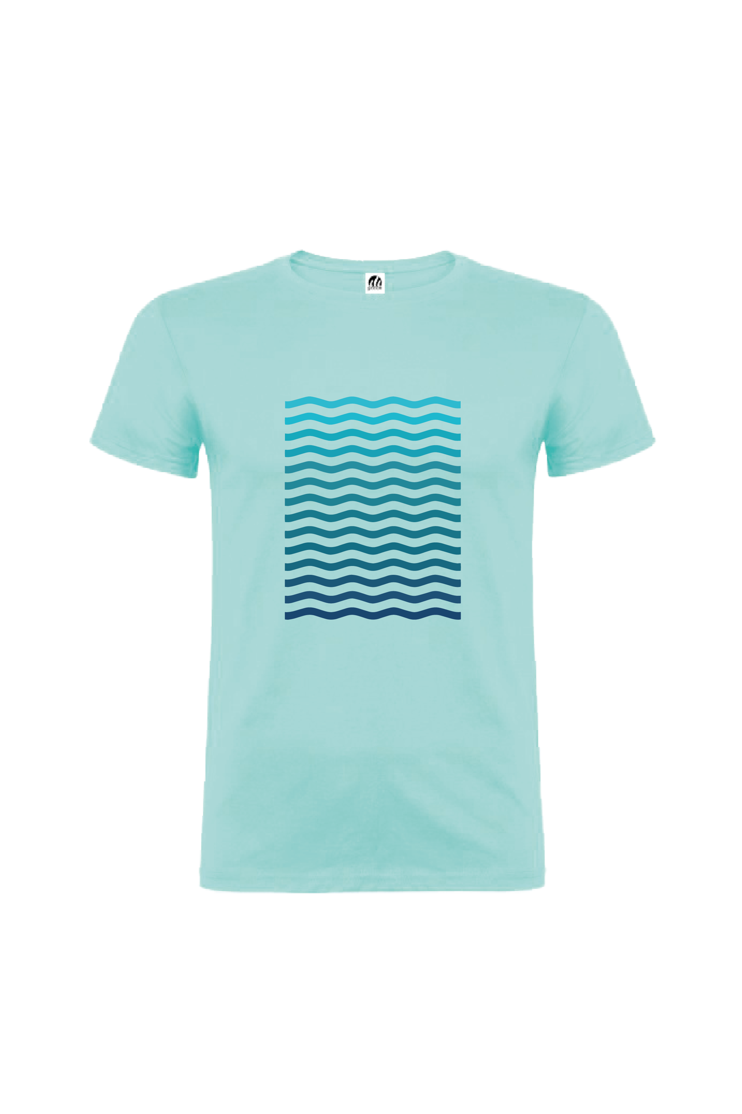 Camiseta Manga Corta Hombre Personalizada "Blue waves"