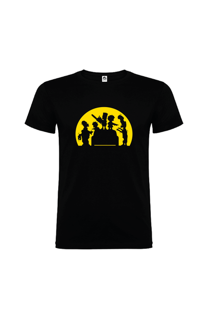 Camiseta Manga Corta Hombre Personalizada "Familia Simpson"