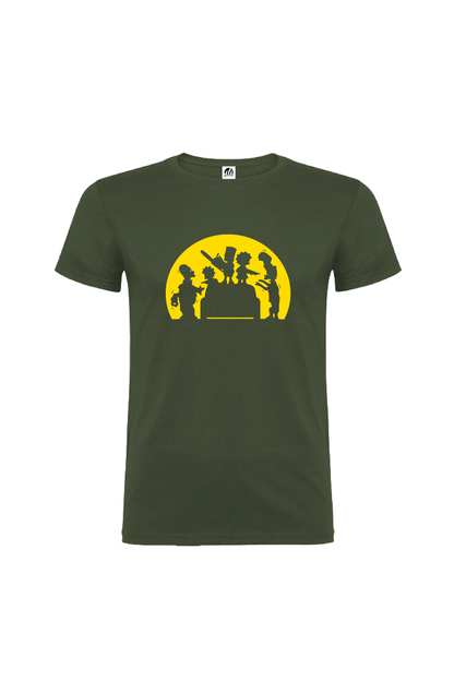 Camiseta Manga Corta Hombre Personalizada "Familia Simpson"