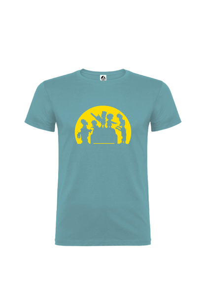 Camiseta Manga Corta Hombre Personalizada "Familia Simpson"