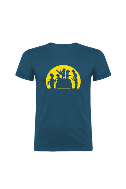Camiseta Manga Corta Hombre Personalizada "Familia Simpson"