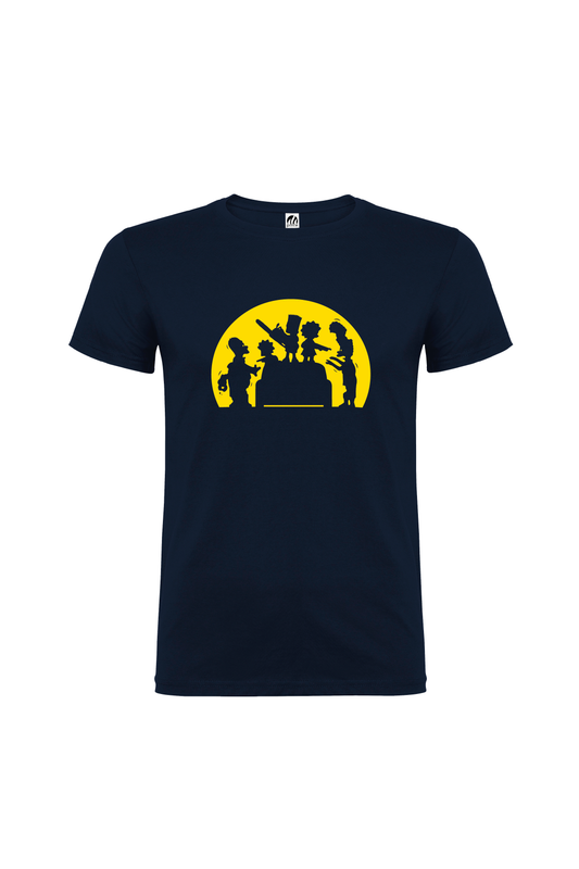 Camiseta Manga Corta Hombre Personalizada "Familia Simpson"