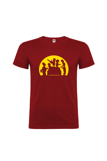 Camiseta Manga Corta Hombre Personalizada "Familia Simpson"