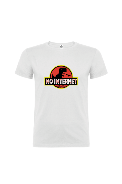 Camiseta Manga Corta Hombre Personalizada "No internet"