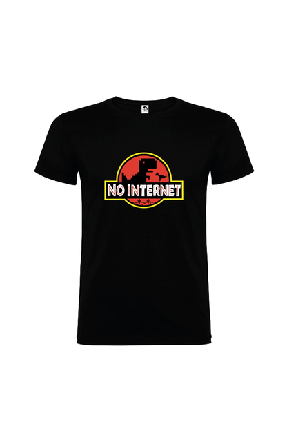 Camiseta Manga Corta Hombre Personalizada "No internet"