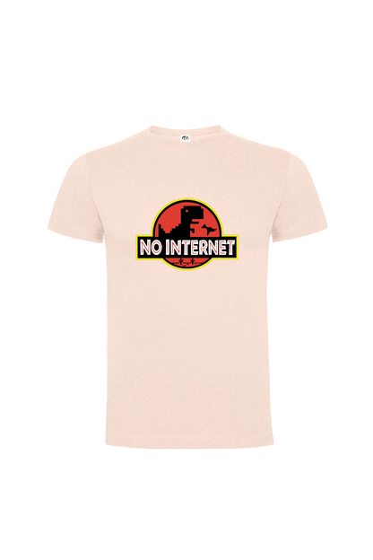 Camiseta Manga Corta Hombre Personalizada "No internet"